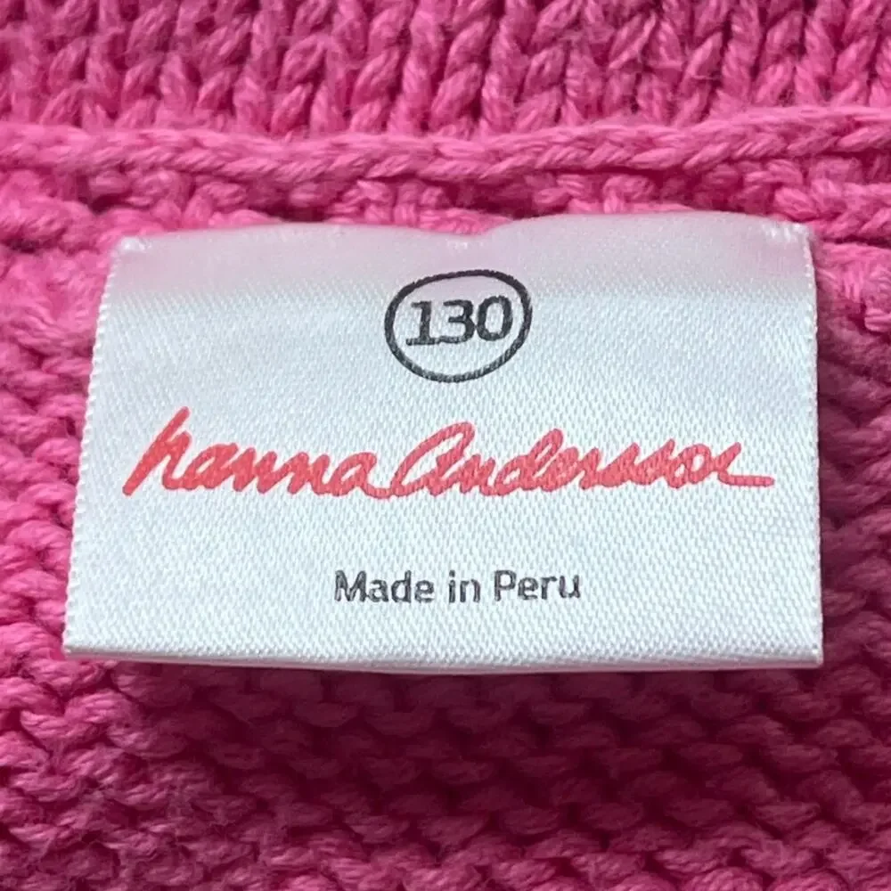 Hanna Andersson 130 Girls Sweater With Zipper Cotton